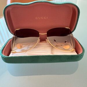 Authentic Gucci Like New GG0252S 001 Sunglasses